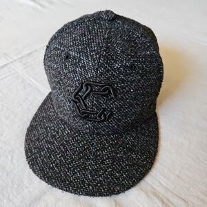 New Era X Crooks & Castle Woven Fitted Cap New Chain C Link Hat Heather Gray